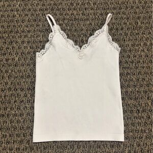 White Lace-Trimmed Camisole